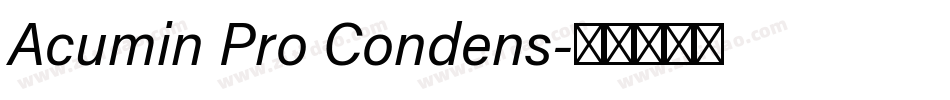 Acumin Pro Condens字体转换